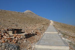 Stairs to the summit of Mount Nemrut