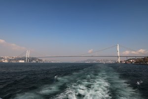 First Bosphorus Bridge with Europe and Asia