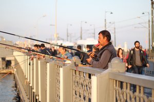 Fishermen, Galata Bridge
