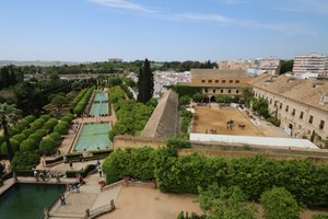 View over the garden and towards the royal stables, Alcazar de los Reyes Christianos