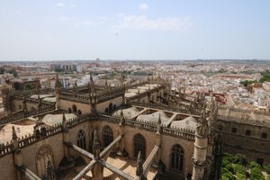 View looking west from Giralda Tower, Seville Cathedral