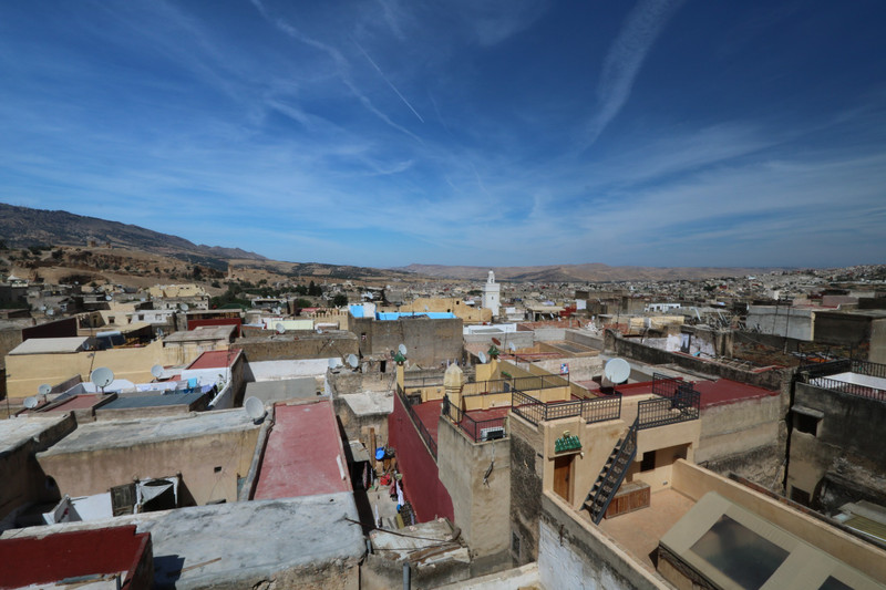 View of Fes medina from our hotel rooftop