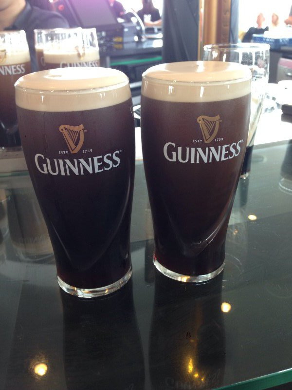 Guinness Storehouse - our free pints