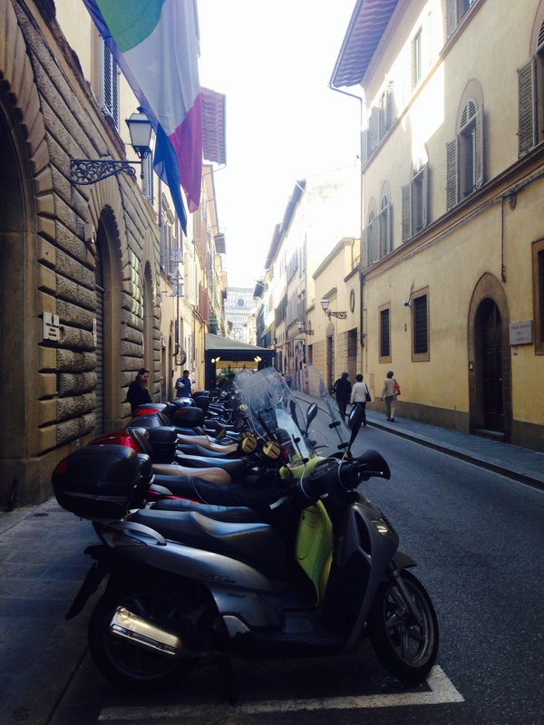 Streets of Florence - scooters everywhere!!!