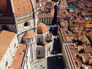 Looking down at Piazza Duomo