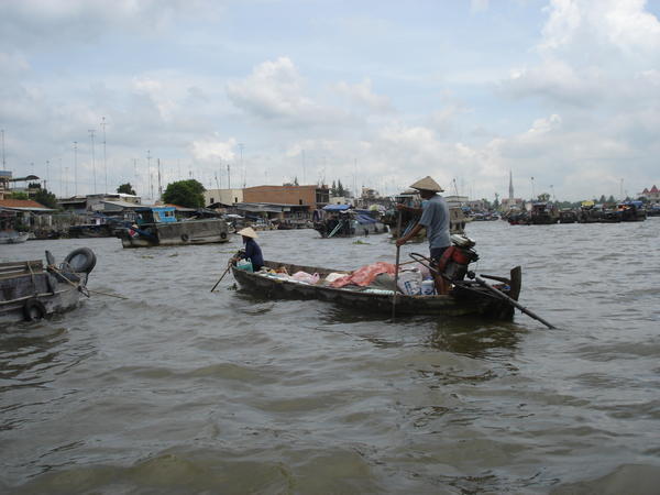 Floating market in the Mekong delta