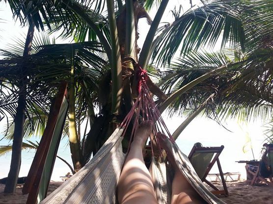 Chilling in a hammock On Tangalle beach