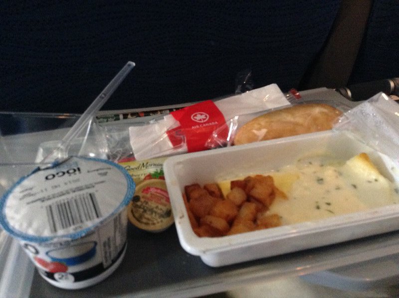 Omelet breakfast courtesy of Air Canada