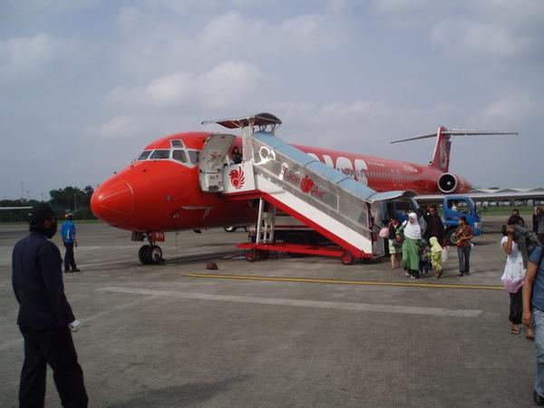 The plane to Jakarta