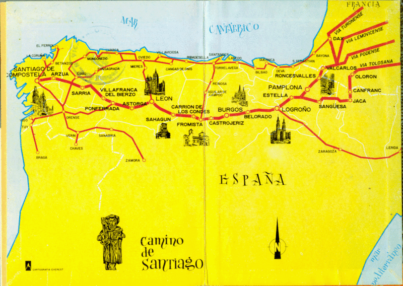 Route of camino santiago