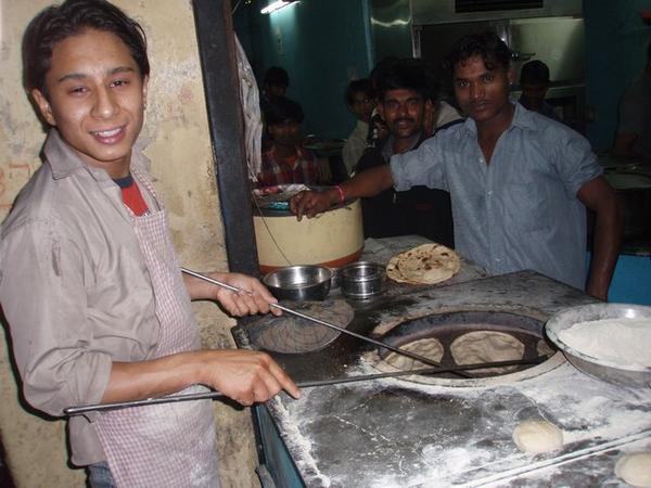 Boy Making Naan Bread