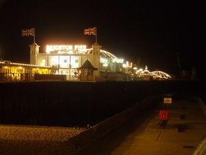 Brighton pier at night