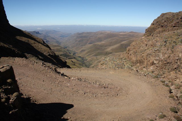 Sani Pass looking towards South Africa
