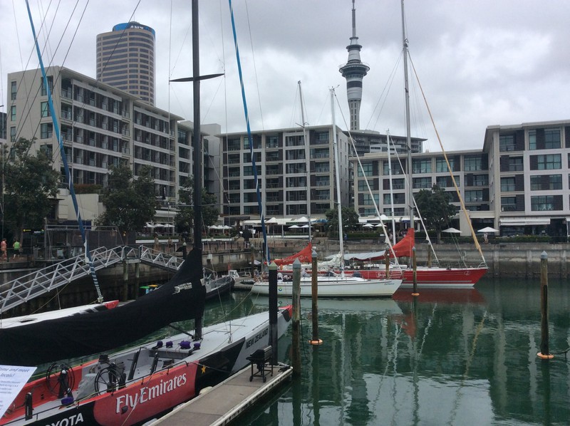 Auckland Harbour and where we stayed