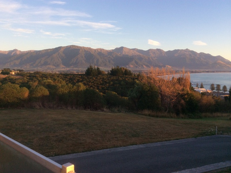 View from balcony of Kiakoura