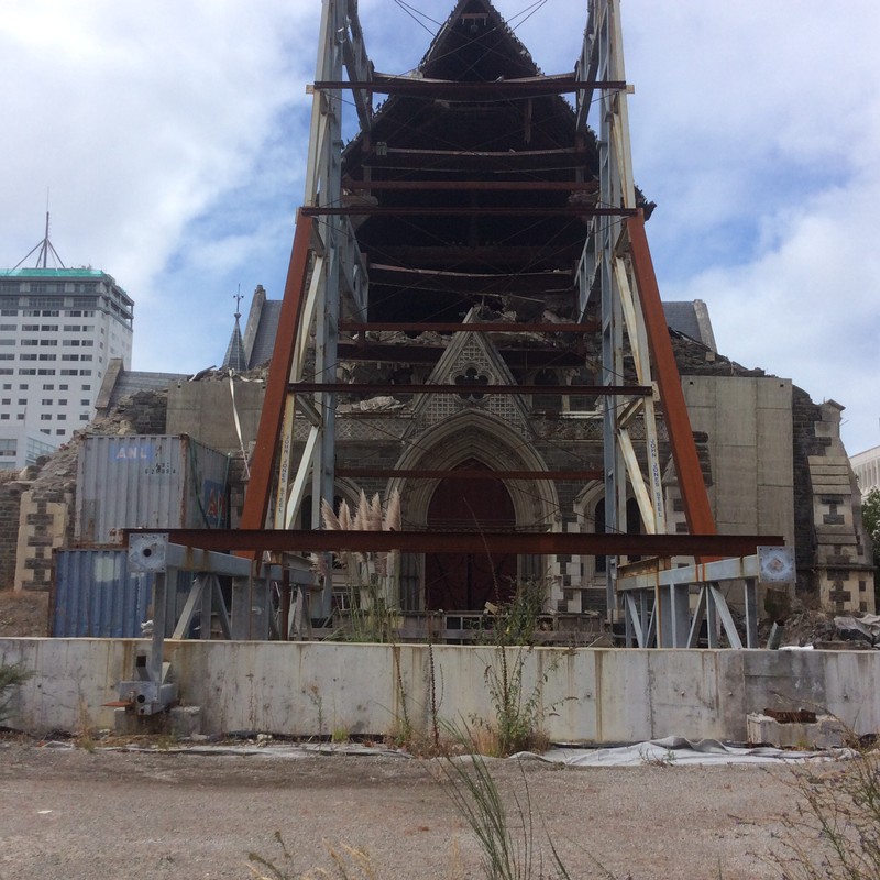 Remains of the cathedral, Christchurch