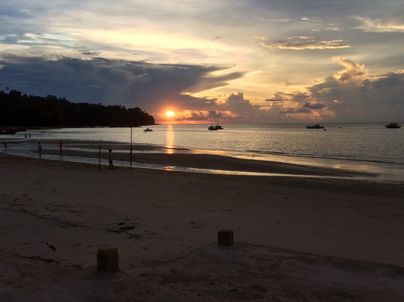Sun setting over Bang Thao Beach
