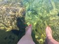 Crystal waters, shame about the chunky feet!!