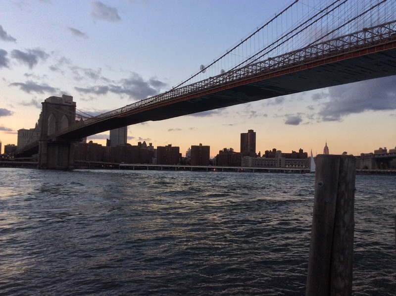 Brooklyn Bridge at the end of the day