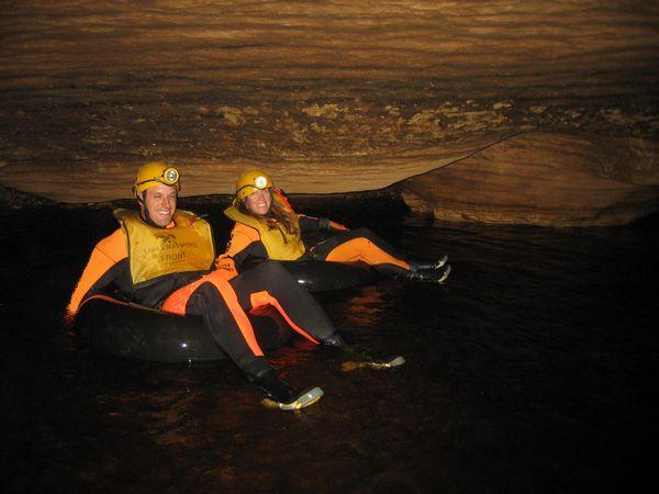 Rafting in the cave