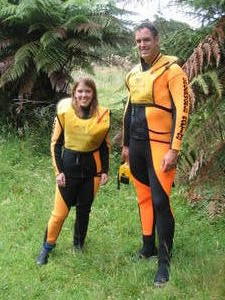 Before the cave journey in our stylish attire