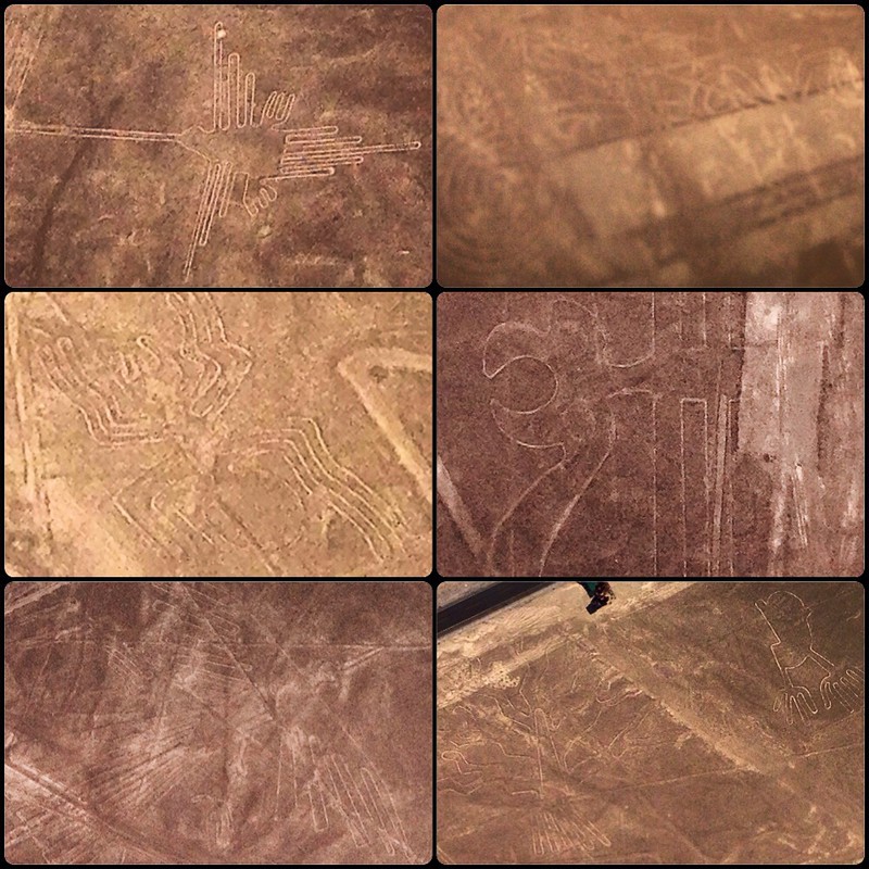 A selection of the Nazca lines (very difficult to capture on camera)