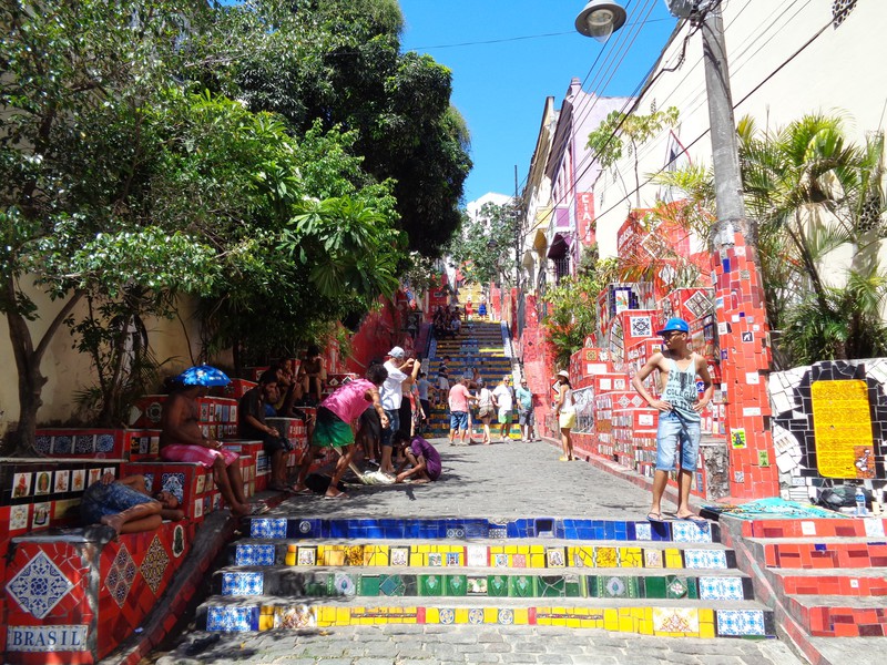 Another Rio landmark: the mosaic staircase 'Escadaria Selarón'