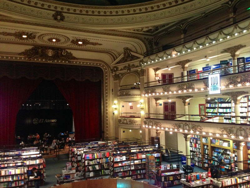 The beautifully restored 'El Ateneo Gran Splendid' bookstore in an old theatre