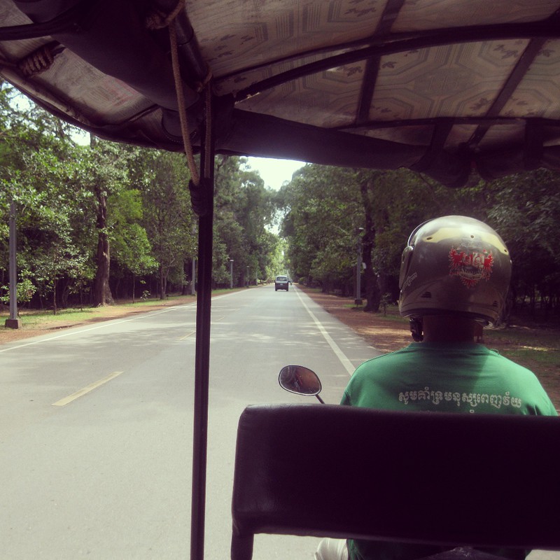 Riding on a tuc-tuc