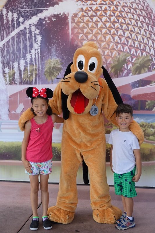 At Epcot with Pluto