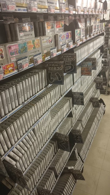 Regal voller SNES Spiele