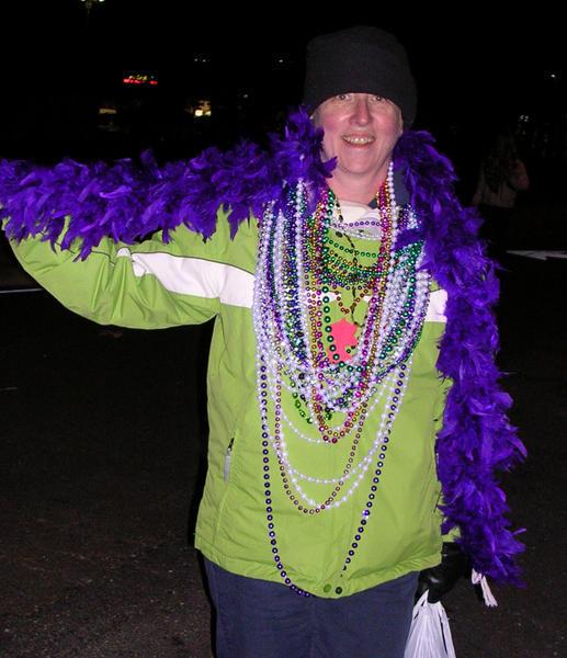 Lynne at Mardi Gras