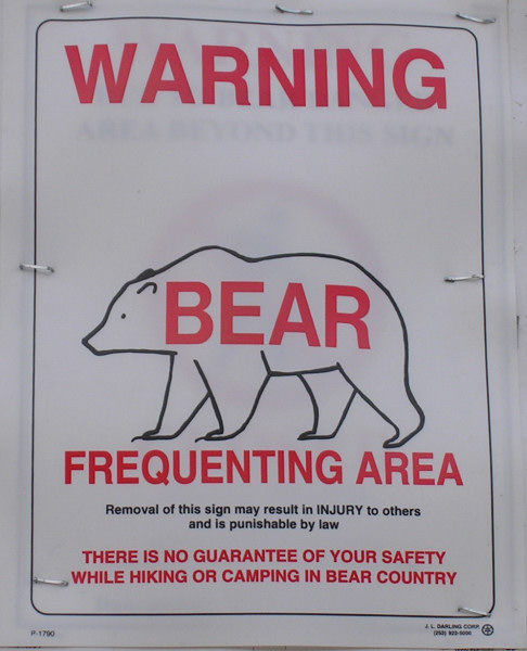 Bear warning
