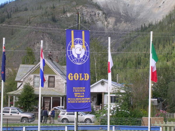 Gold panning banner