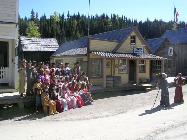 Students visiting the town