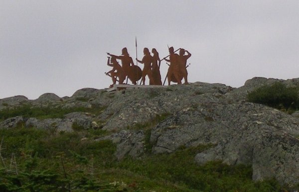 Vikings greeting us at L'Anse Aux Meadows