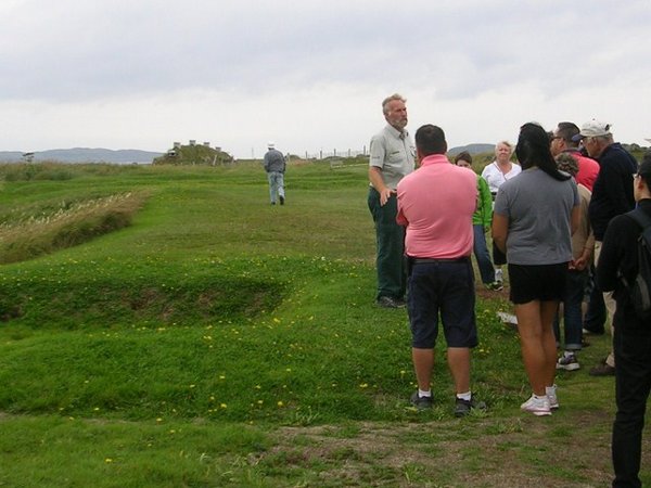 Tour guide at a mound