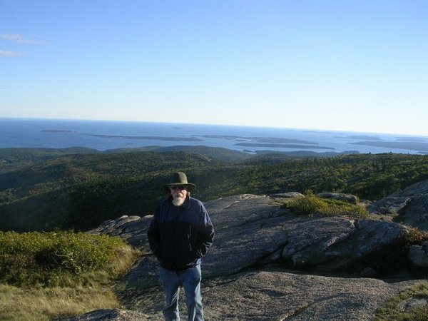 George at the top of Cadillac Mountain