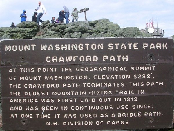 Mt Washington sign