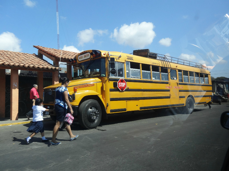 School bus,  near San Jorge