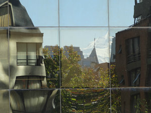 The Andes reflected in Valentina's neighbour's window