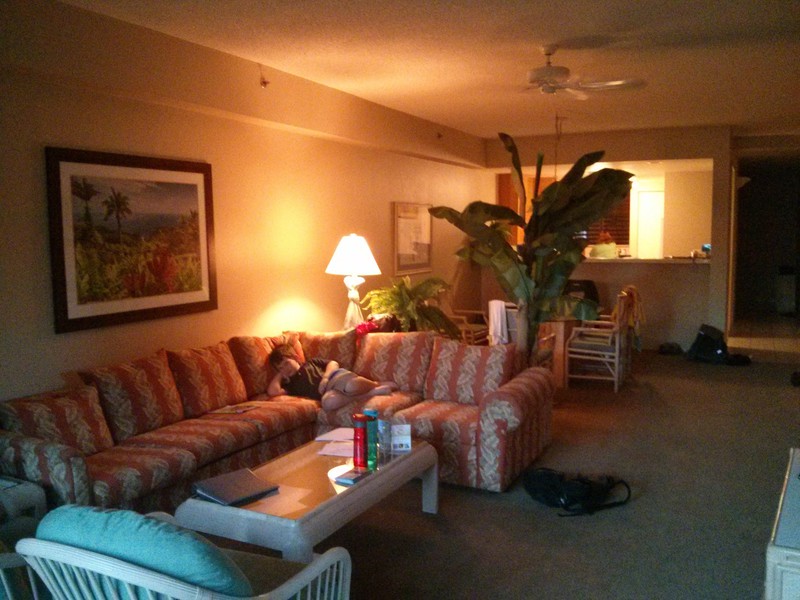 Living room of condo