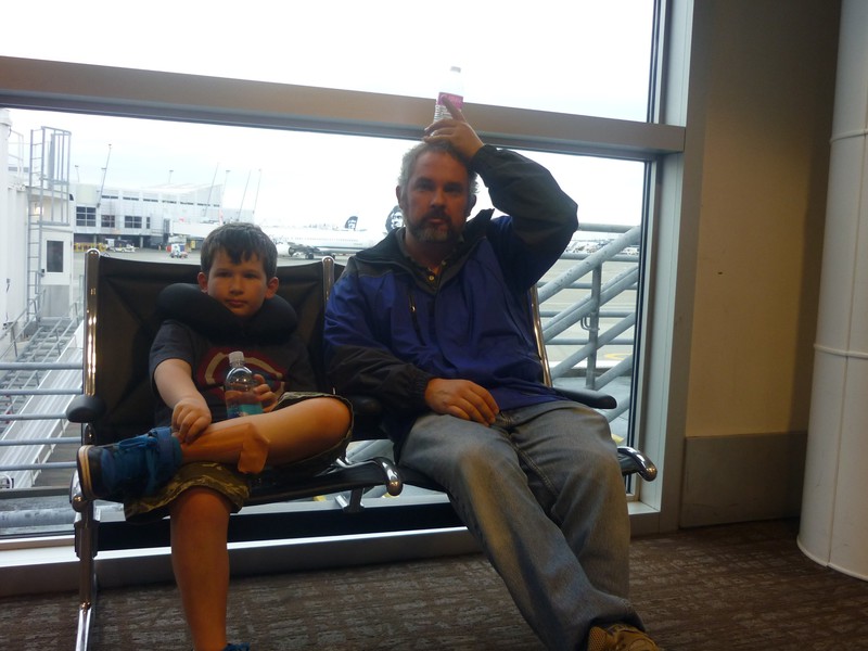 Andrew and Jeremy at Seattle airport