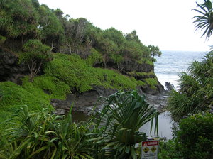 View from seven sacred pools out to see 