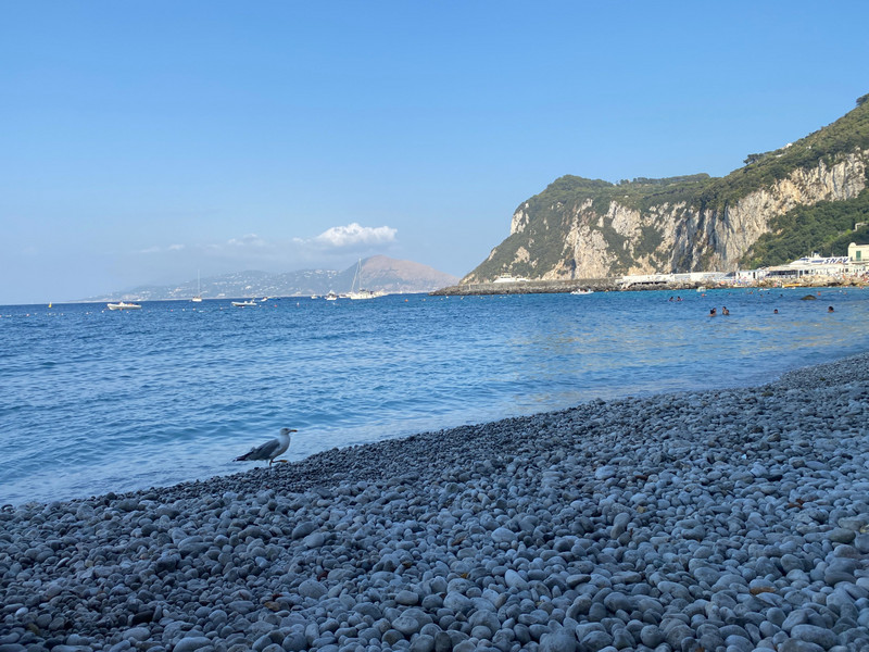 Beach on Capri island