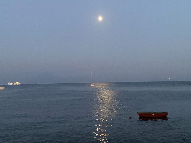 Moon over the Tyrrhenian Sea
