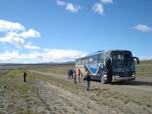 the bus between Argentina and Chile