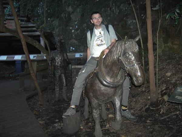 Mike on steel horsey at Blue Mountains