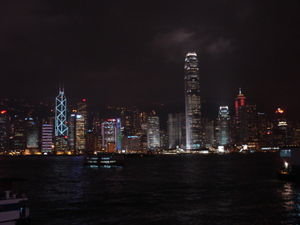 HK Island at night
