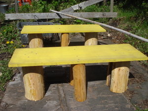 My Handywork - Yellow Benches